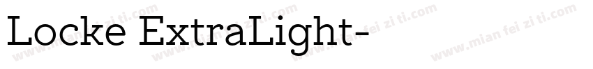 Locke ExtraLight字体转换